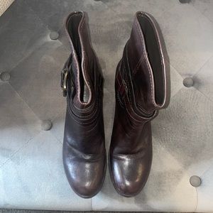 Genuine Brown Leather Boots - Nine West